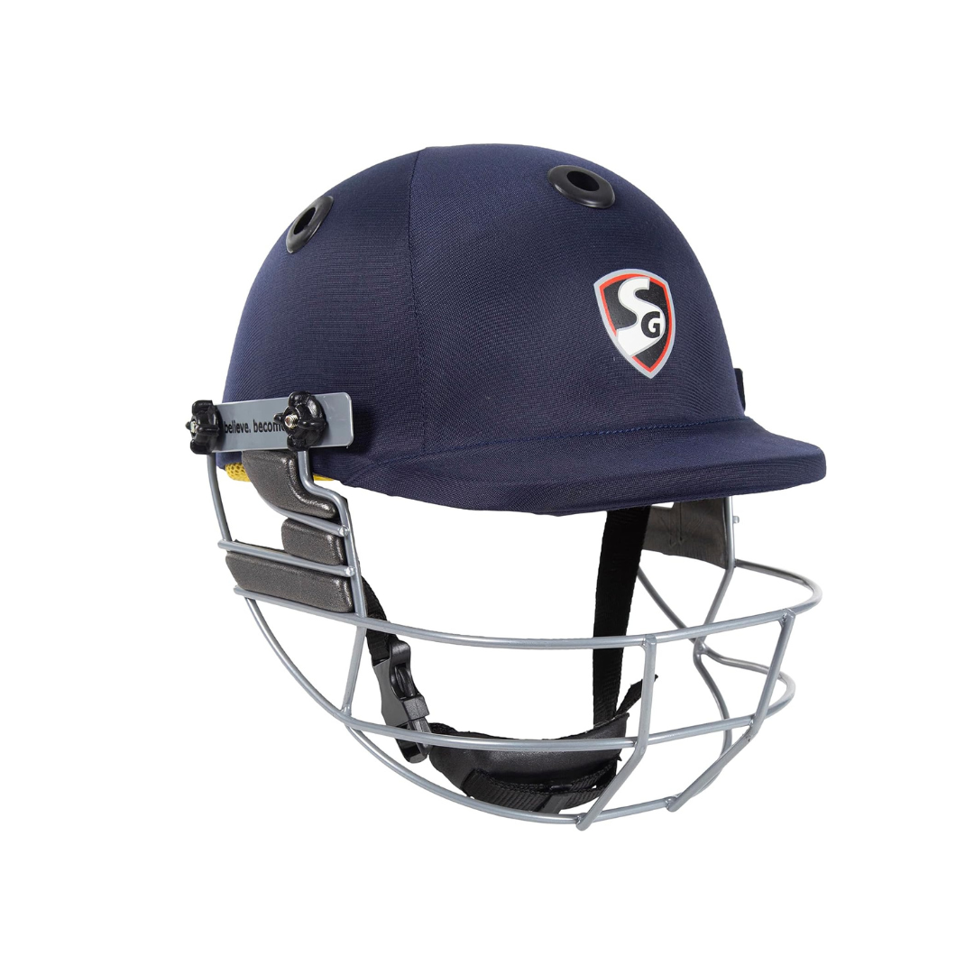 SG Blaze Tech Cricket Helmet | Polypropylene | Unisex | Lightweight | High-Density EVA Lining | Adjustable Grill & Strap | Ventilated for Comfort