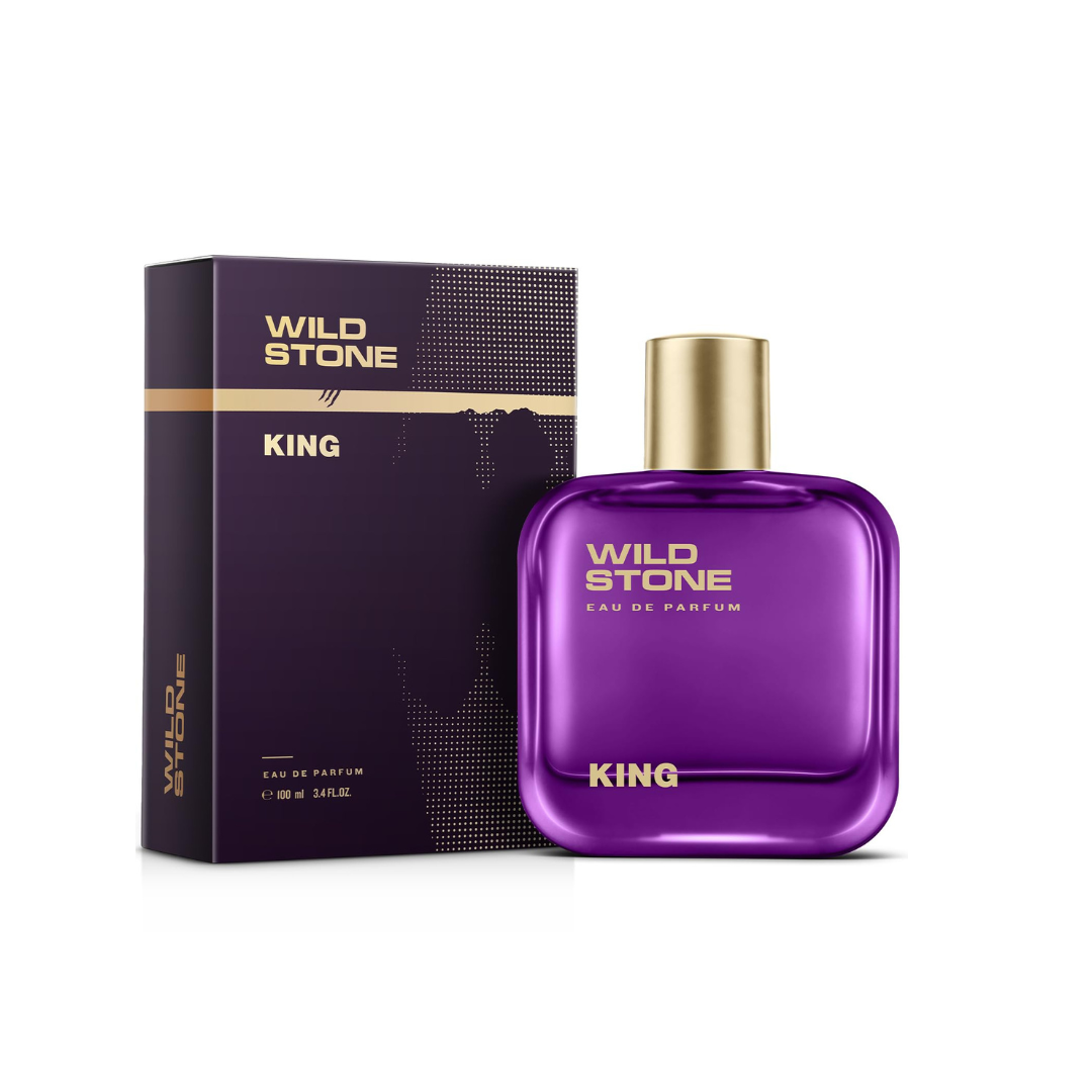 Wild Stone King Perfume for Men, 3.38oz, Notes of Grapefruit, Lemon, and Lavender | LongLasting Fragrance | Best Gift for Him | Perfume for Men | Active Lifestyle | Gift for Men