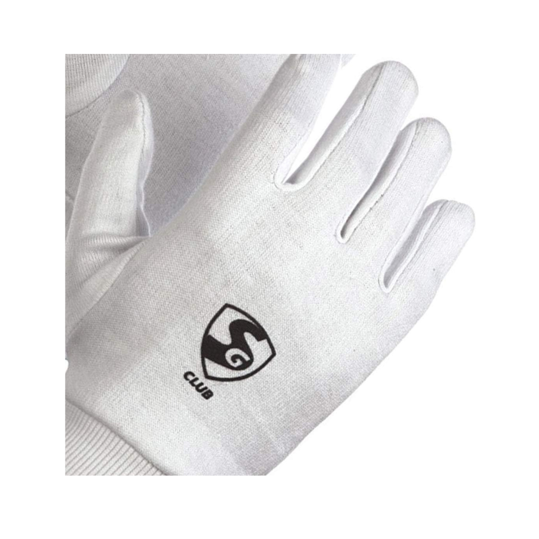 SG Club Inner Gloves for Wicket Keeping & Batting | Color May Vary | Regular | Cotton | Men | Multi-Purpose Use | Fine Cotton Fabric | Wide Cotton Cuff | Perfect Fit | Ideal for Cricket