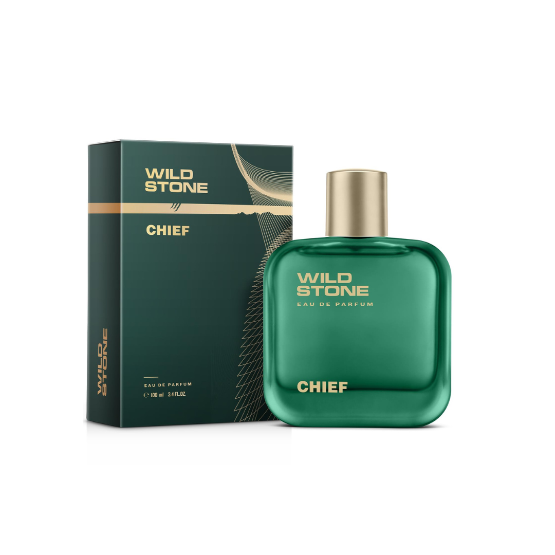 Wild Stone Chief Perfume for Men, 3.38oz | Notes of Rose, Cardamom, and Juniper | Long Lasting Fragrance | Best Gift for Him | Perfume for Men |Active Lifestyle | Gift for Men
