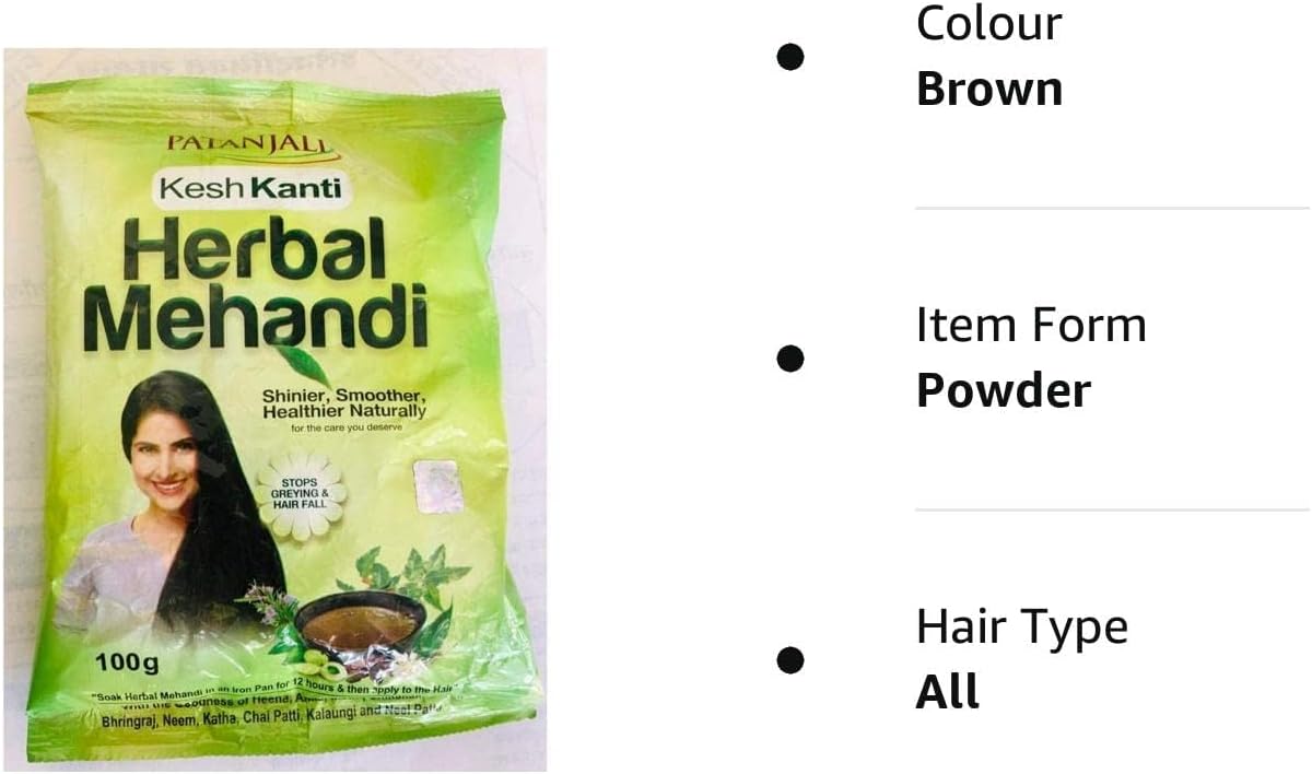 Patanjali Herbal Mehandi - 100gm / 3.53 fl oz - Pack of 3