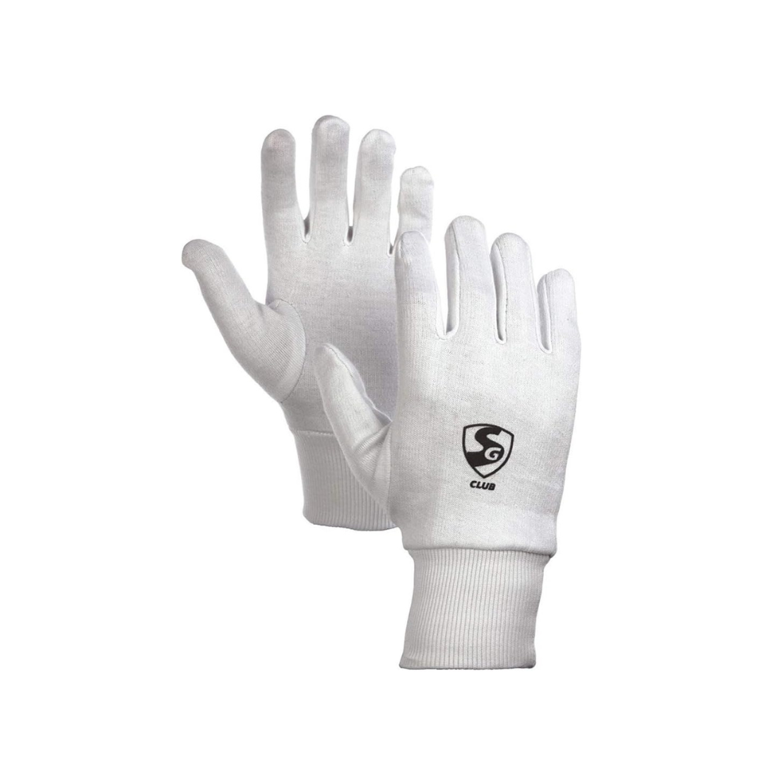 SG Club Inner Gloves for Wicket Keeping & Batting | Color May Vary | Regular | Cotton | Men | Multi-Purpose Use | Fine Cotton Fabric | Wide Cotton Cuff | Perfect Fit | Ideal for Cricket
