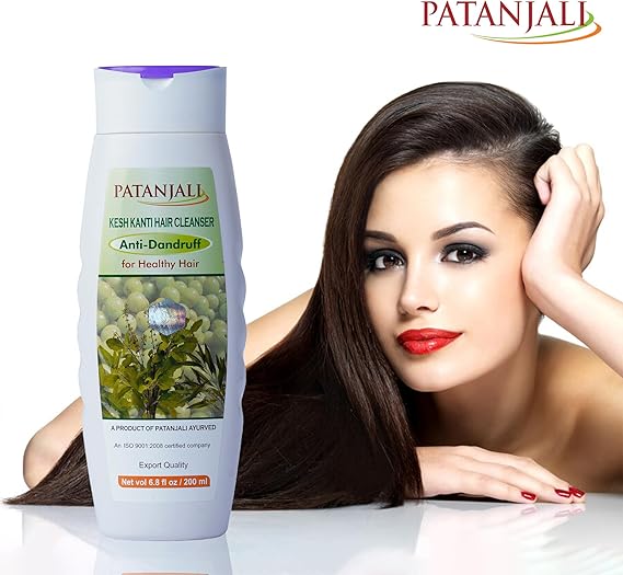 Patanjali Kesh Kanti Anti-Dandruff Hair Cleanser Shampoo, 200ml / 6.8 fl oz - (Pack of 2)