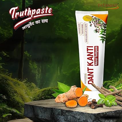 Patanjali Dant Kanti Natural Toothpaste 200g / 6.76 fl oz - (Pack of 5)