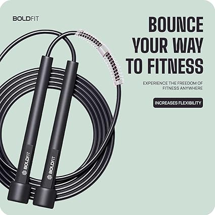 Boldfit Skipping Rope for Men and Women Jumping Rope With Adjustable Height Speed Skipping Rope for Exercise, Gym, Sports Fitness Adjustable Jump Rope-Pencil