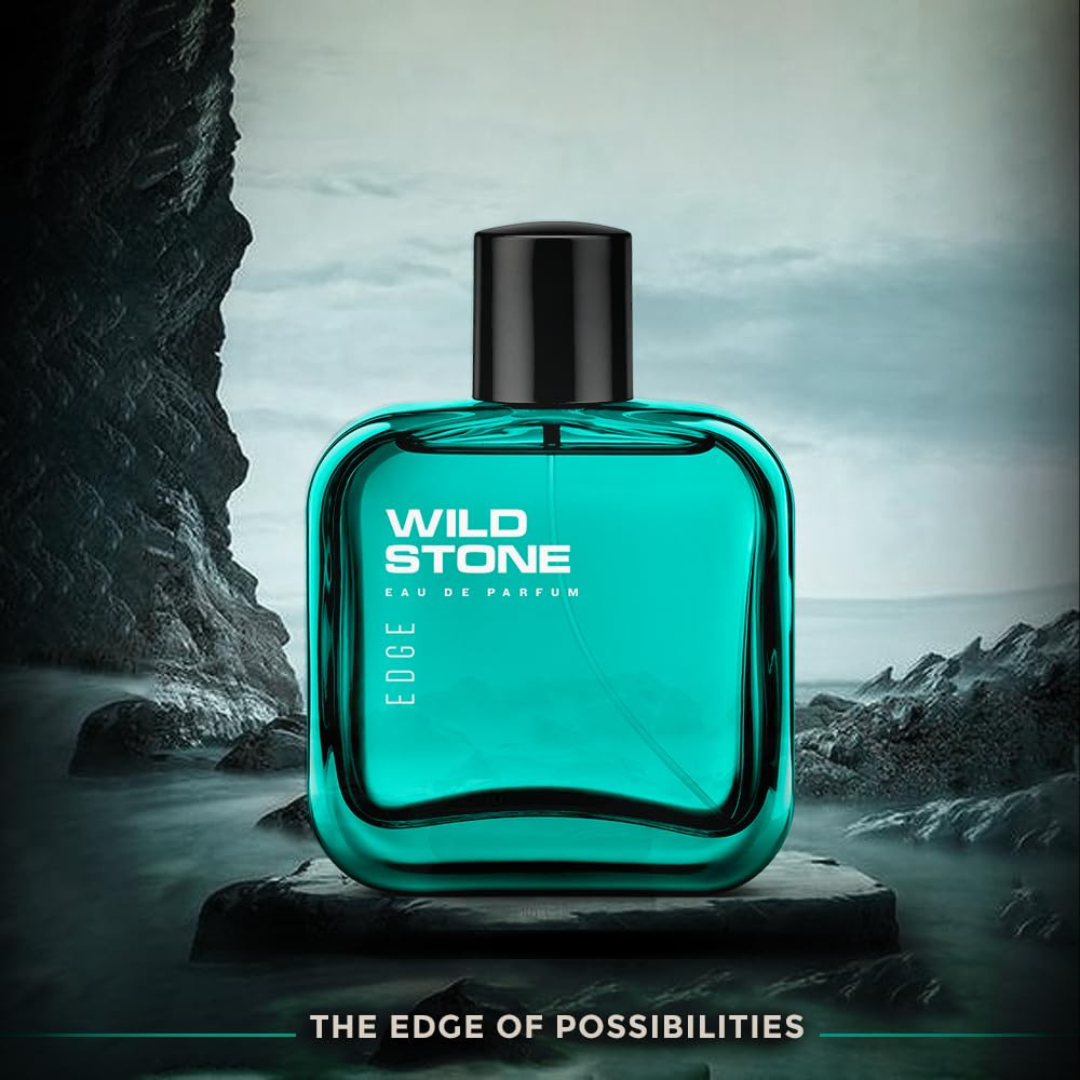 Wild Stone Edge EDP Perfume for Men, 3.38oz| Notes of Lemon ,Green and Artemisia | Eau De Parfum |Fragrance for Modern Lifestyle | Ideal Gift for Him | Active Lifestyle