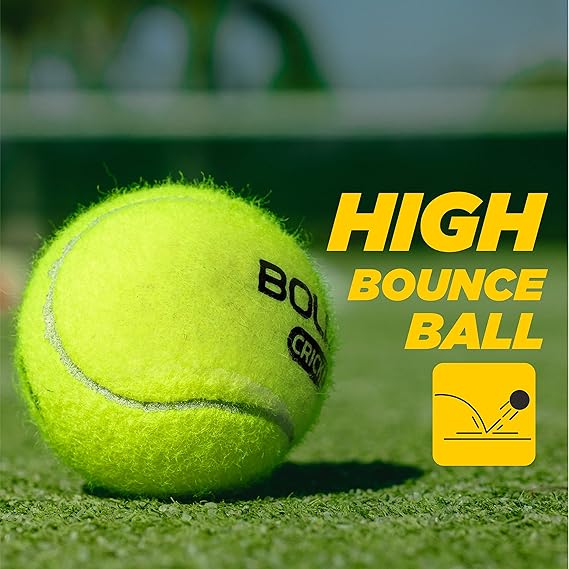 Boldfit Cricket Tennis Ball for Cricket Tournament, Street Match Cricket Ball Tennis for Lawn Cricket Soft Tennis Balls Pack of 3
