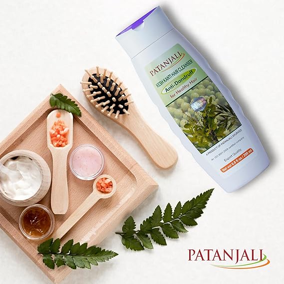 Patanjali Kesh Kanti Anti-Dandruff Hair Cleanser Shampoo, 200ml / 6.8 fl oz - (Pack of 2)