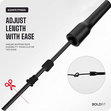 Boldfit Skipping Rope for Men and Women Jumping Rope With Adjustable Height Speed Skipping Rope for Exercise, Gym, Sports Fitness Adjustable Jump Rope-Pencil