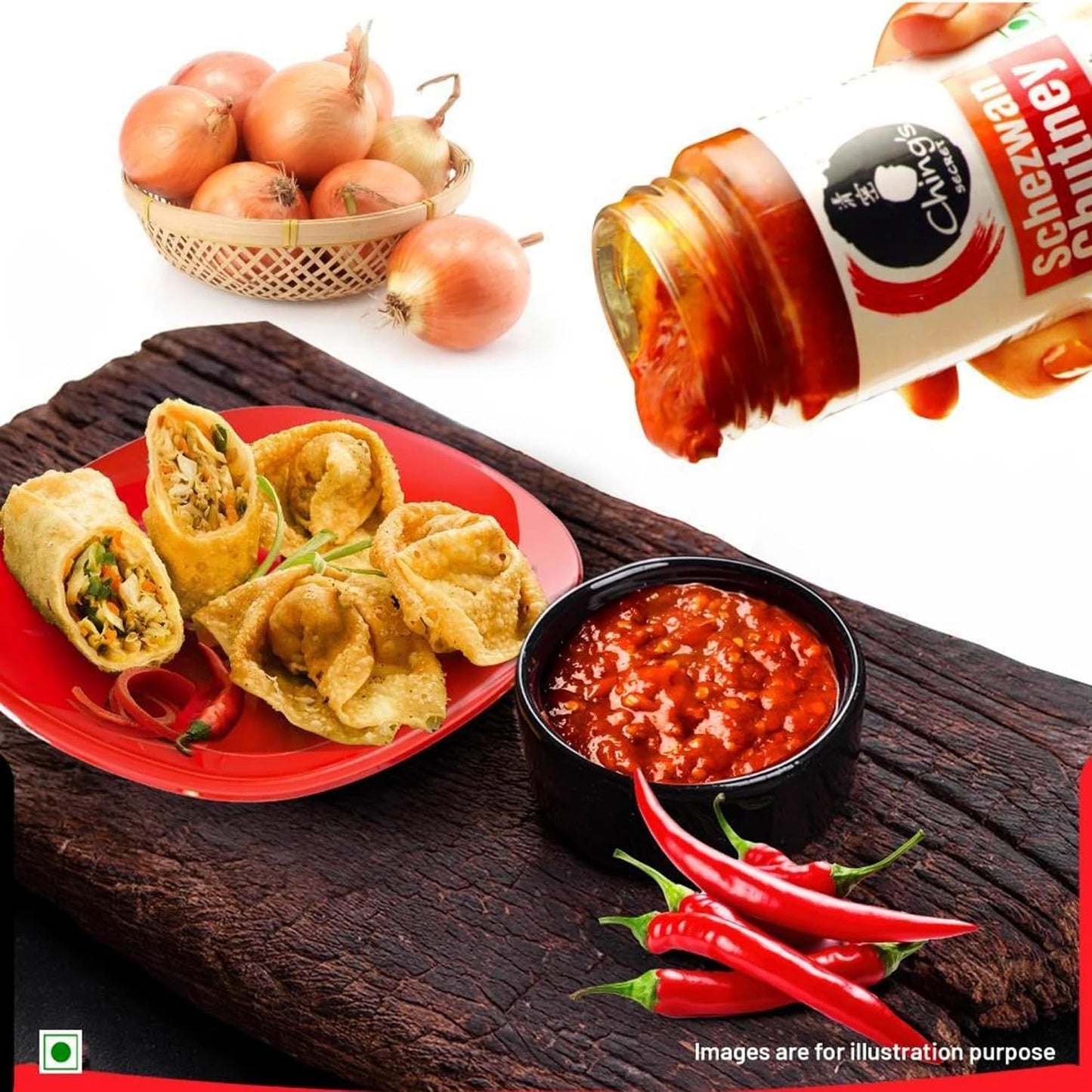 Ching's Secret Schezwan Chutney, Authentic Indo-Chinese Spicy Chili Chutney, Dip, Spread & Cooking Sauce, 250g (8.8 oz)