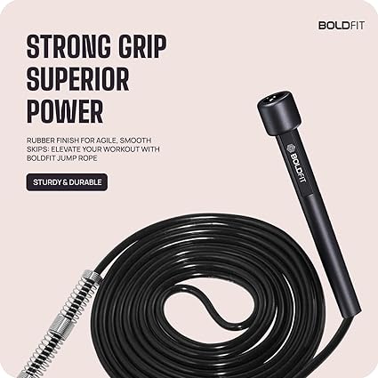Boldfit Skipping Rope for Men and Women Jumping Rope With Adjustable Height Speed Skipping Rope for Exercise, Gym, Sports Fitness Adjustable Jump Rope-Pencil