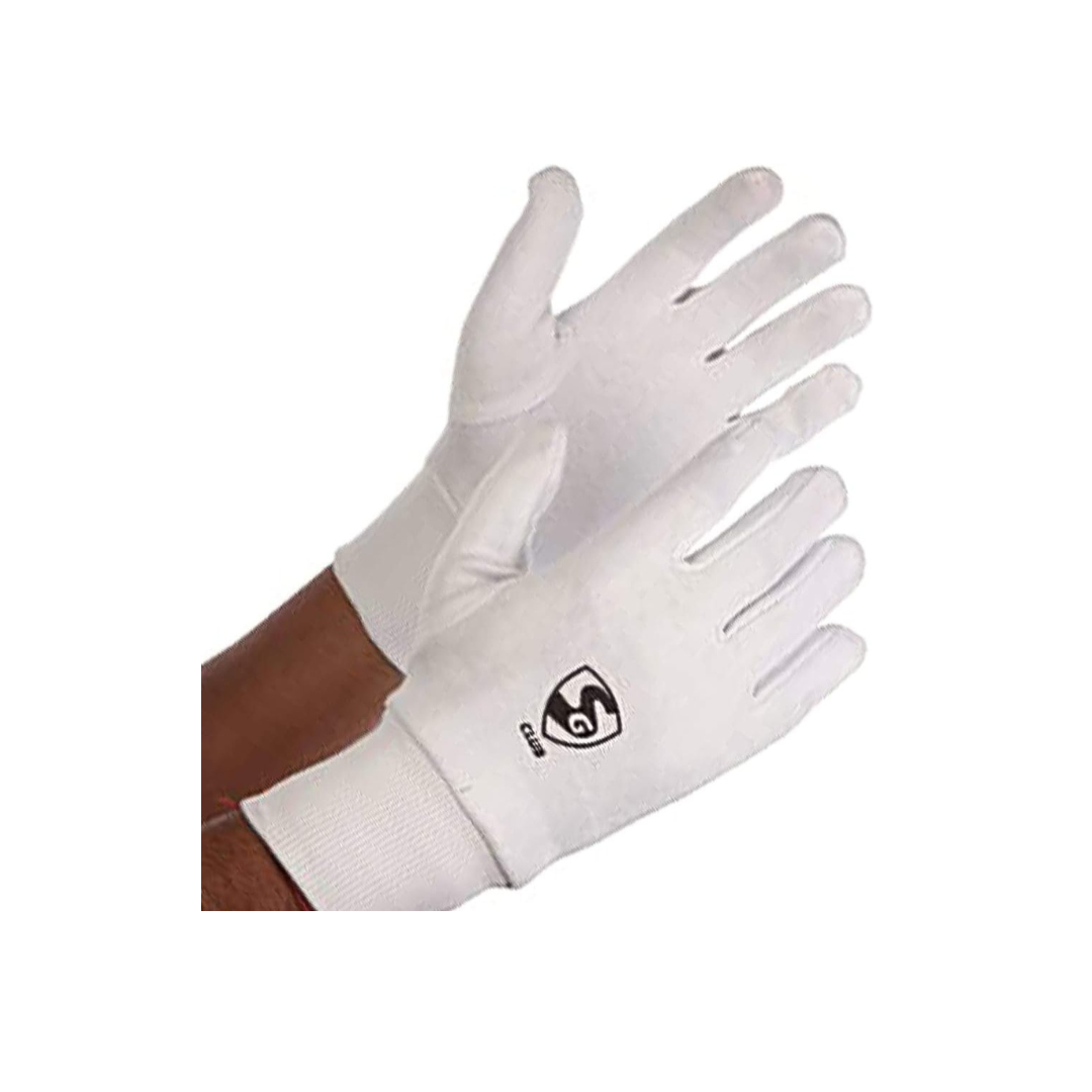 SG Club Inner Gloves for Wicket Keeping & Batting | Color May Vary | Regular | Cotton | Men | Multi-Purpose Use | Fine Cotton Fabric | Wide Cotton Cuff | Perfect Fit | Ideal for Cricket