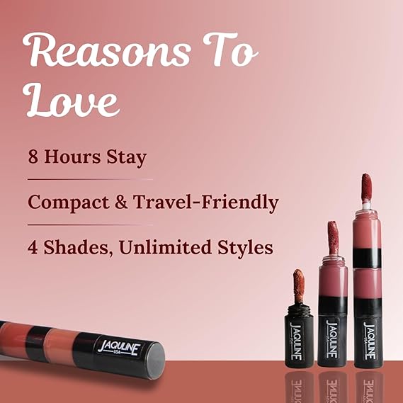 USA Stack Attack 4 in 1 Liquid Lipstick – Boss Bold | 4ml | Long-Lasting, Smudge-Proof, Highly Pigmented Shades in One Stackable Design