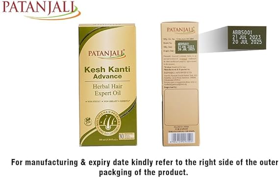 Patanjali kesh Kanti herbal Hair Expert Oil - 100ml / 3.38 fl oz