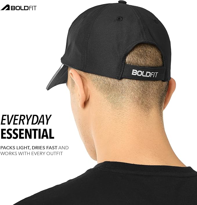 Boldfit Breathable Sports Cap – Unisex Adjustable Polyester Blend Hat with Airholes