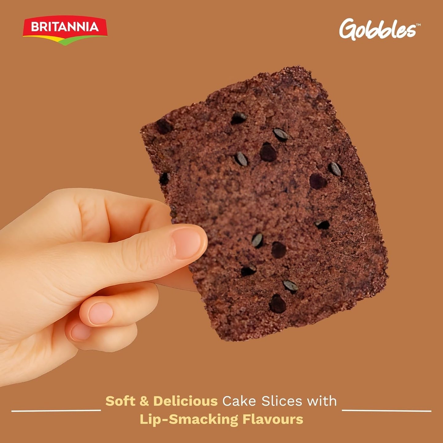 Britannia Double Chocolate Flavored Cake Rich & Moist Eggless Dessert Perfect Snack for Kids & Tea Time 7.05oz (200g)