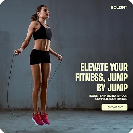 Boldfit Skipping Rope for Men and Women Jumping Rope With Adjustable Height Speed Skipping Rope for Exercise, Gym, Sports Fitness Adjustable Jump Rope-Pencil