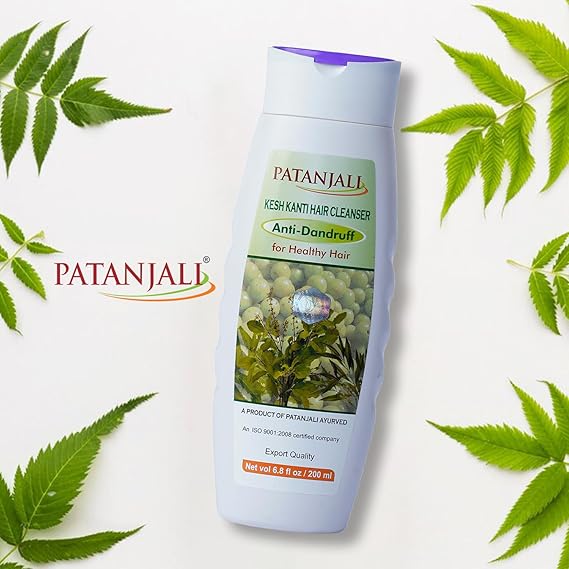 Patanjali Kesh Kanti Anti-Dandruff Hair Cleanser Shampoo, 200ml / 6.8 fl oz - (Pack of 2)