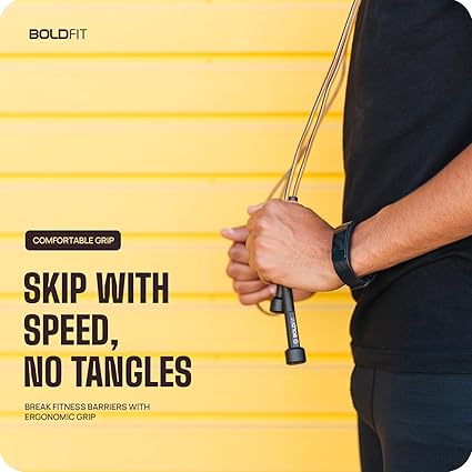 Boldfit Skipping Rope for Men and Women Jumping Rope With Adjustable Height Speed Skipping Rope for Exercise, Gym, Sports Fitness Adjustable Jump Rope-Pencil