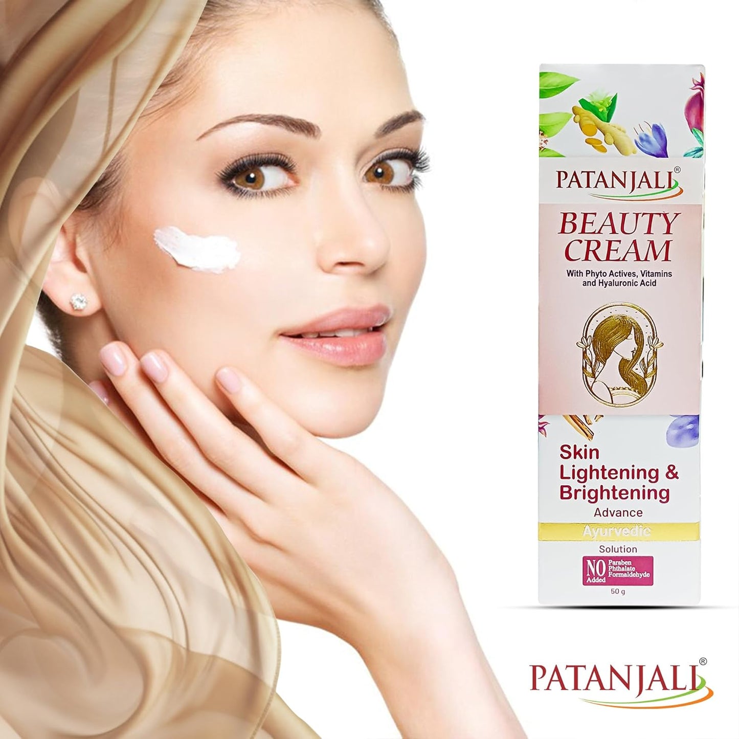 Patanjali Beauty Cream 50g, 1.69 Fl Oz (Pack of 1), white