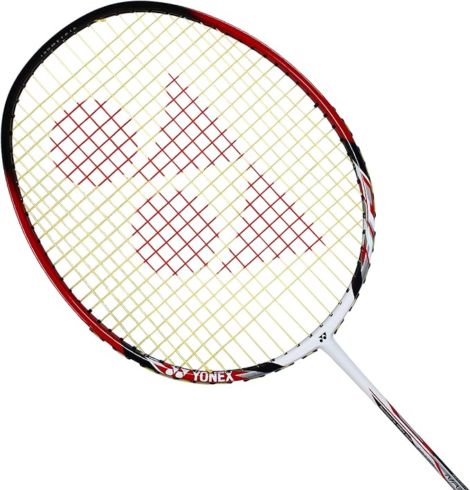 YONEX NR 7000i Graphite Strung Badminton Racket with Full Racket Cover (White/Red)| for Intermediate Players | 80 Grams |Maximum String Tension - 24lbs