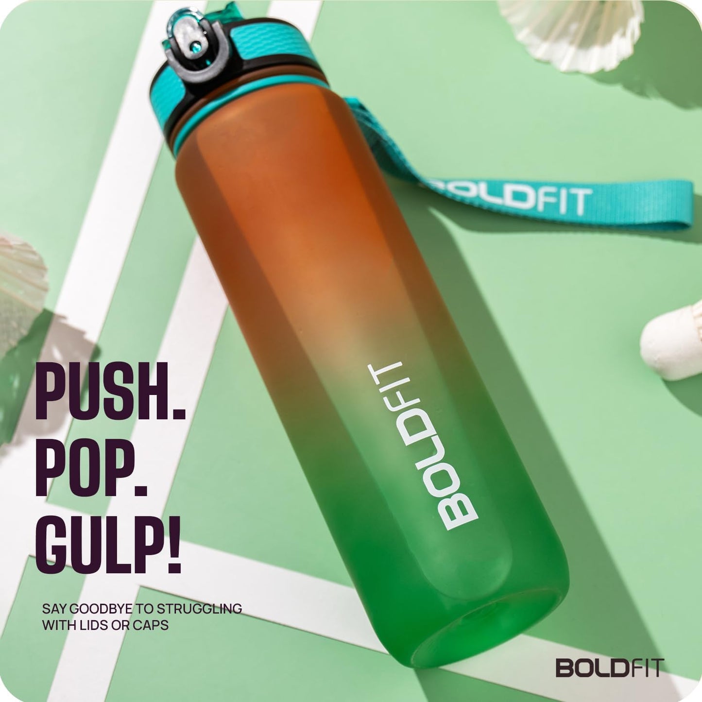 Boldfit Sipper Bottle for Adults - Water Bottle with Motivational Time Markers for Kids, School Boys, Girls, Sports Water Bottles for Gym with Measurement BPA Free Water Bottles