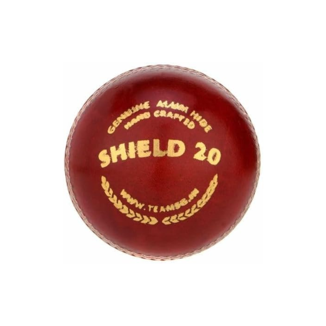 SG Cricket Shield 20 Premium Leather Ball | White | Youth | Leather | Waterproof | Solid Grade 2 Core | Machine Stitched | Ideal for Club & School Matches | Pack of 1