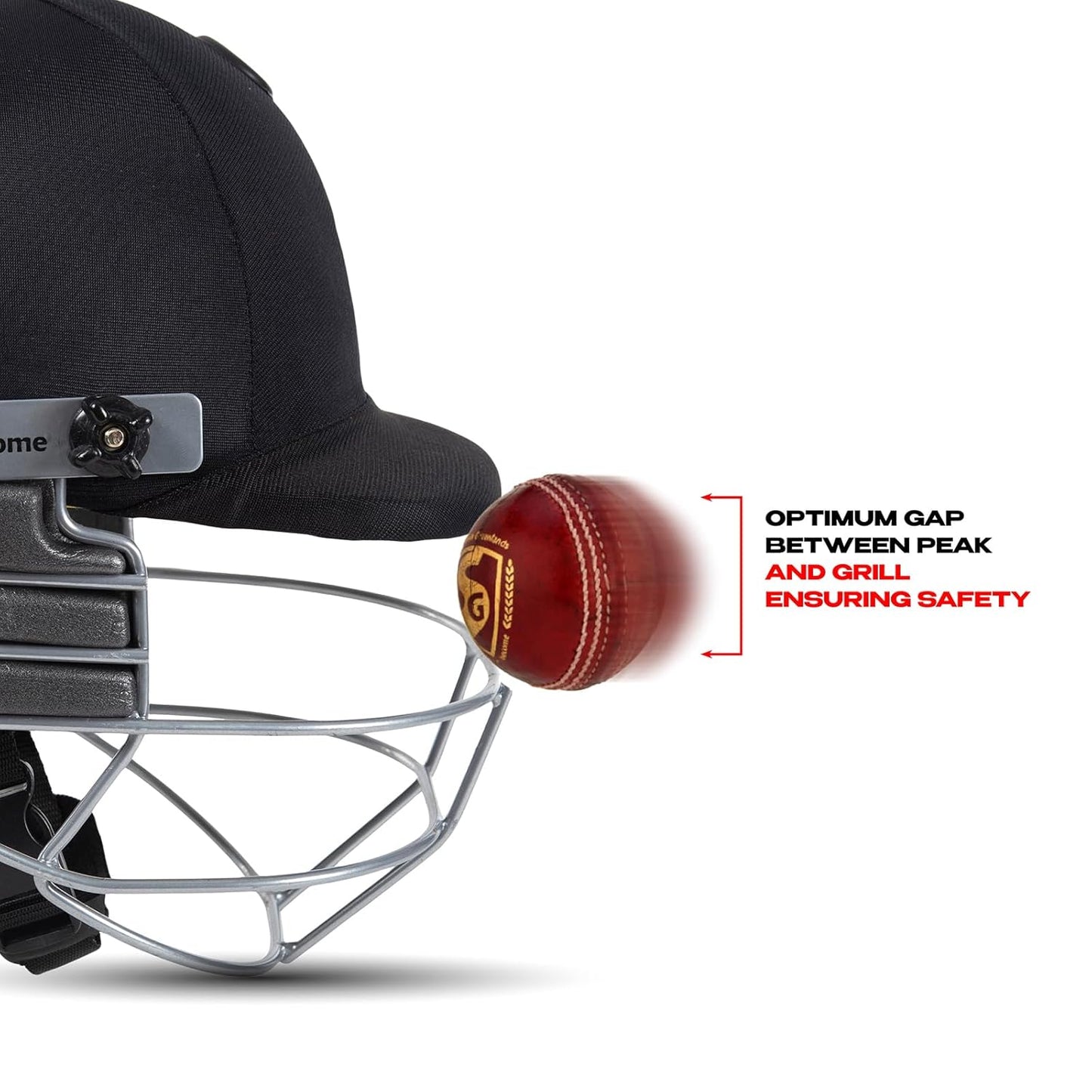 SG Blazetech Cricket Helmet | Black | Small | Polypropylene, Polystyrene | Adult/Teen | Lightweight Shell | Adjustable Steel Visor | High Impact Resistance | EVA Foam Pads | Sweat-Absorbing Mesh