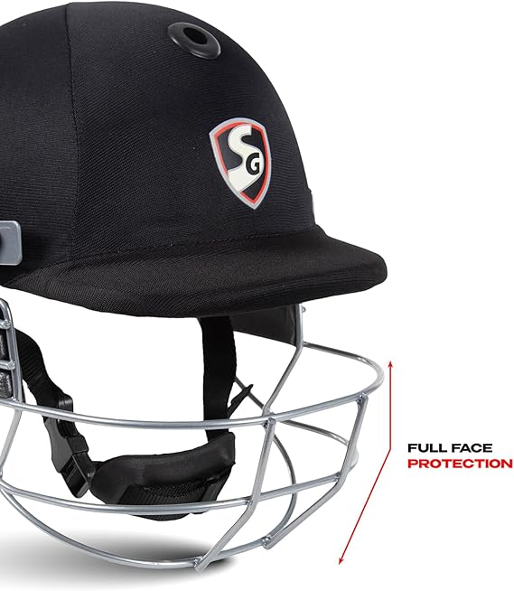 SG Blazetech Cricket Helmet | Lightweight and Durable Protective Batting Gear – Adjustable Fit for Men, Women, and Youth Players