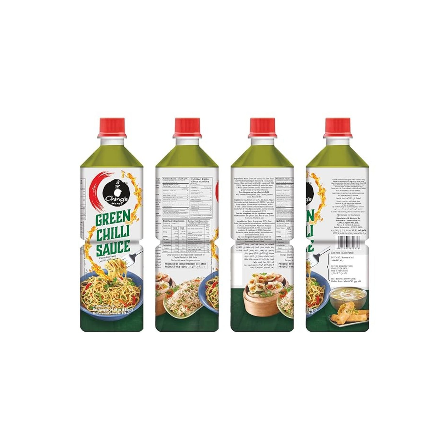 Ching's Green Chili Sauce | 680g Bottle | Spicy and Tangy Green Chili Sauce for Dipping, Cooking, and Marinades – Indo-Chinese Cuisine Essential