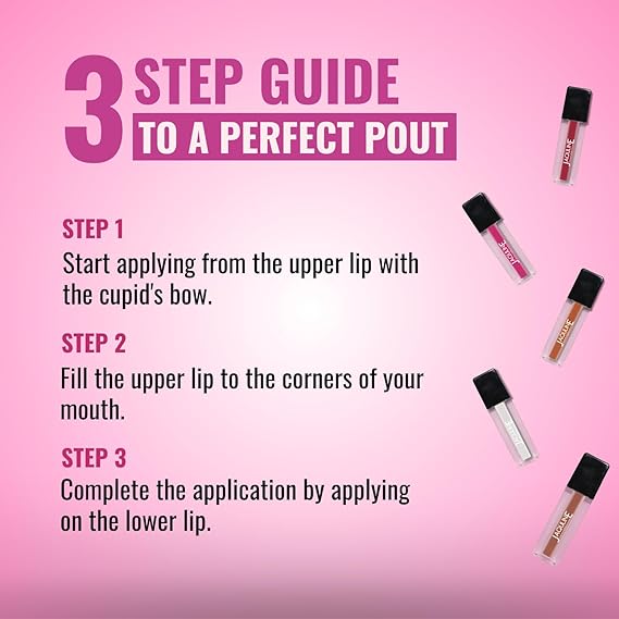 USA Glossy Pout Lip Gloss | Pack of 5 (1.2ml Each) | Long-Lasting Hydration, Smooth Texture & Moisturizing Formula for Soft, Shiny Lips