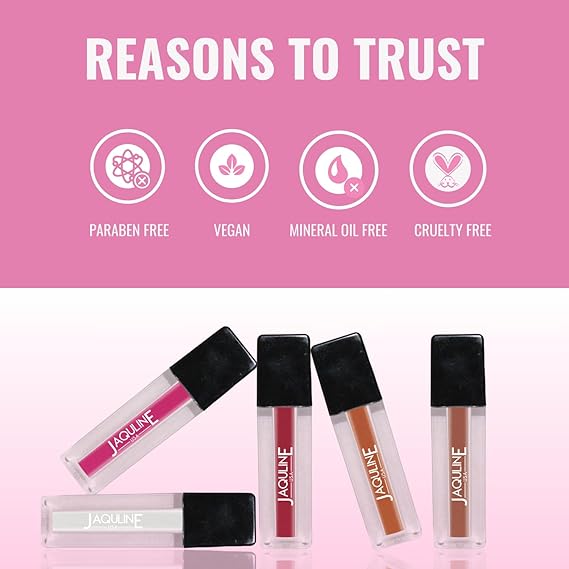 USA Glossy Pout Lip Gloss | Pack of 5 (1.2ml Each) | Long-Lasting Hydration, Smooth Texture & Moisturizing Formula for Soft, Shiny Lips