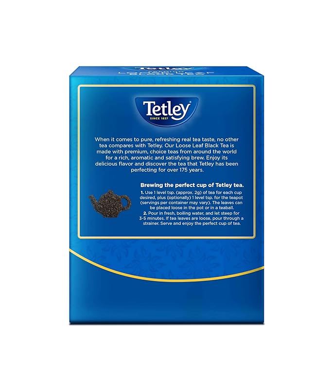 Tetley Premium Loose Leaf Tea | 15.87oz (450g) | Rich and Full-Bodied Black Tea – Perfect for Hot Tea, Iced Tea, or Traditional Chai