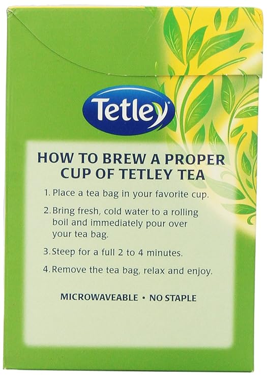Tetley Green Tea Honey | 72 Tea Bags | Light and Refreshing Green Tea with Natural Honey Flavor – Antioxidant-Rich Wellness Drink | Ethically Sourced