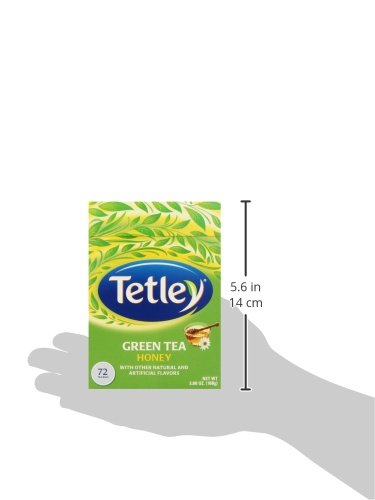 Tetley Green Tea Honey | 72 Tea Bags | Light and Refreshing Green Tea with Natural Honey Flavor – Antioxidant-Rich Wellness Drink | Ethically Sourced