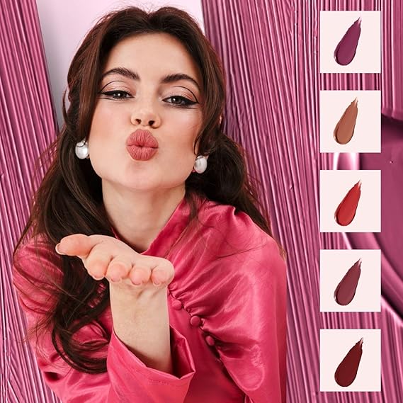 USA Pout Power Set of 5 Liquid Matte Lipsticks | Long-Lasting, Smudge-Proof & Highly Pigmented Shades – Comfortable All-Day Wear