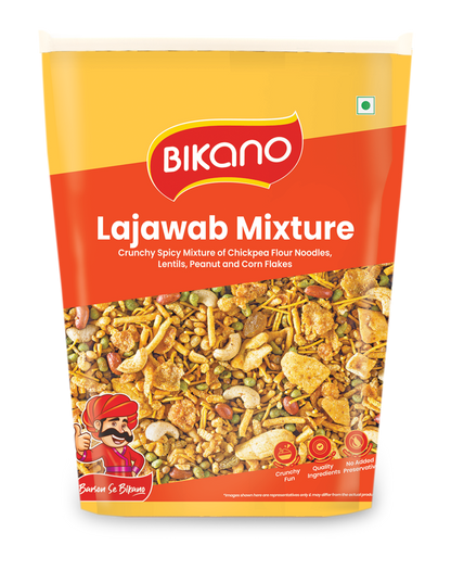 Bikano Lajawab Mixture 1kg – Crispy, Spicy & Irresistibly Crunchy Indian Namkeen | Vegetarian Snack | Family Pack