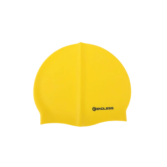 Endless EL1019 Classic Comfortable Plain Silicon Swimming Cap | Fully Elastic Waterproof Swimming Cap for Long and Short Hair with Thicker Edge | For Adults, Women and Men| Size: Free Size| Material : Silicon