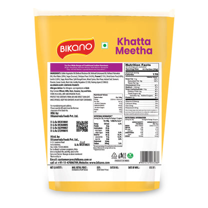Bikano Khatta Meetha Mixture | Sweet & Spicy Indian Snack | Crispy Namkeen with Tangy Flavor | Tea-Time Snack | 1kg Pack