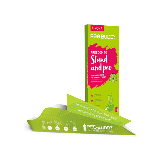 Sirona PeeBuddy Portable Female Urination Device | Disposable Female Urinal Funnel | Foldable, Waterproof & Hygienic | Ideal for Travel, Camping, Hiking, Road Trips & Public Restrooms