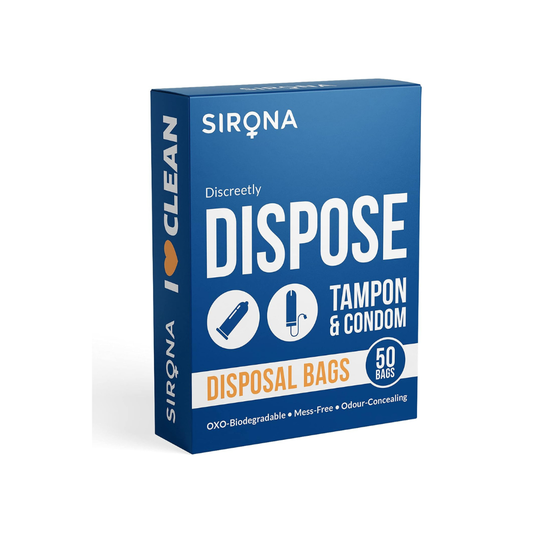 Sirona Condom & Tampon Disposal Bags | Leak-Proof, Odor-Locking Opaque Bags | Discreet Sanitary Disposal Bags for Tampons, Condoms & Small Personal Waste