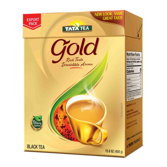 Tata Tea Gold Black Tea, Premium Indian Tea Blend, Rich Taste & Irresistible Aroma, 450g (15.8 oz)