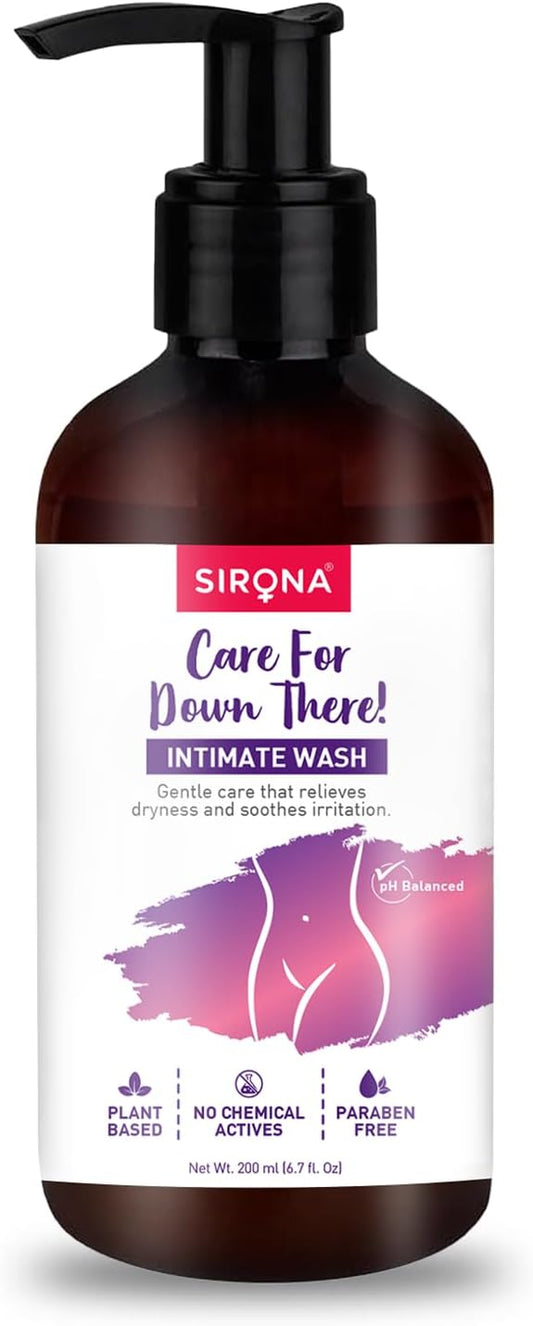 Sirona pH Balancing Intimate Cleanser | Fragrance-Free Feminine Wash | pH-Balanced Vaginal Cleanser with Aloe Vera | Gentle Daily Intimate Hygiene for Sensitive Skin | 6.7 fl oz