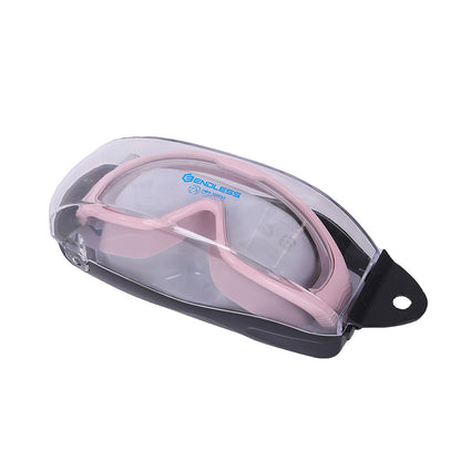 Endless EL1009 Premium Swimming Goggle with Anti-Fog and UV Protection | Material : Silicon, PU | Stylish Big Frame for more Visibility | Soft Silicone Gasket for Leak Proof | With Hard Case