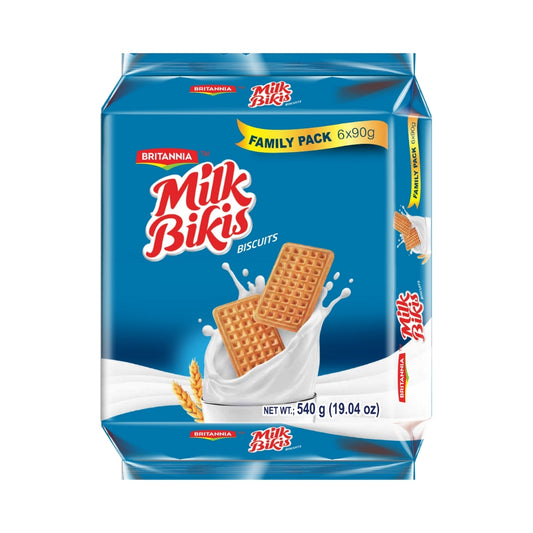 Britannia Milk Bikis Biscuits 19.04oz (540g) | Crunchy Milk Cream Biscuits – Kids’ Favorite Snack for Breakfast & Tea Time