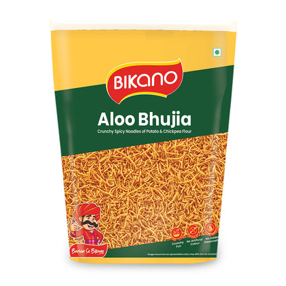 Bikano Aloo Bhujia | 1kg | Crunchy and Spicy Aloo Bhujia Snack | Perfect Tea-Time Namkeen