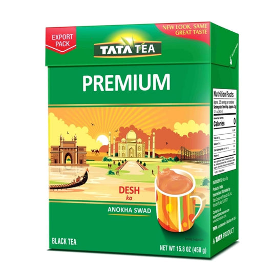 Tata Tea Premium Black Tea, Rich & Aromatic Indian Tea Blend, Desh Ka Anokha Swad, Export Pack, 450g (15.87 oz)