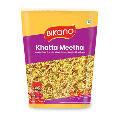 Bikano Khatta Meetha Mixture | Sweet & Spicy Indian Snack | Crispy Namkeen with Tangy Flavor | Tea-Time Snack | 1kg Pack
