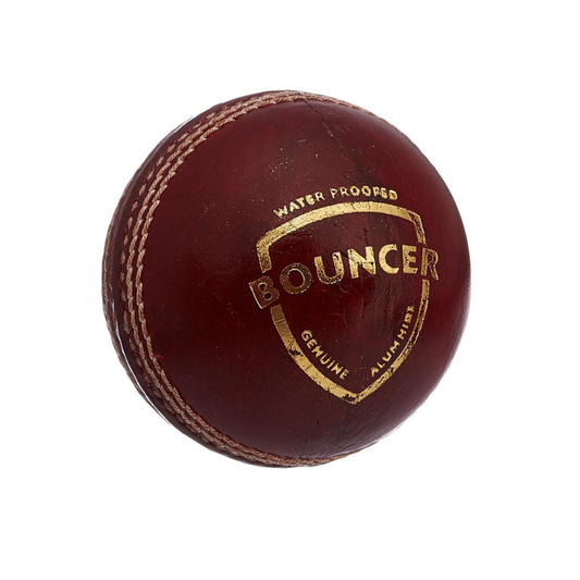 SG Bouncer Leather Ball | Red | Adult Size | Leather | Unisex | High-Performance | Durable | Professional Grade | Ideal for Fast Bowling | Shock Absorbing | Premium Quality