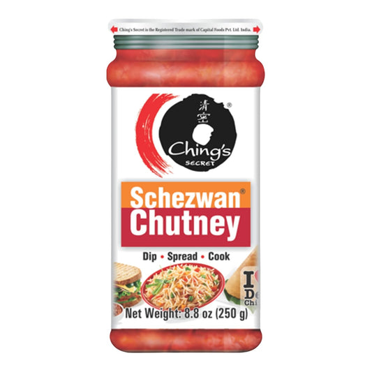 Ching's Secret Schezwan Chutney, Authentic Indo-Chinese Spicy Chili Chutney, Dip, Spread & Cooking Sauce, 250g (8.8 oz)